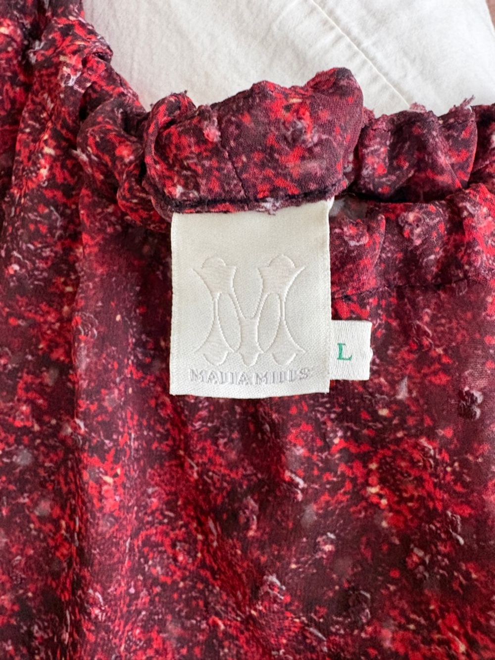 Malia Mills Red Patterned Swim Coverup